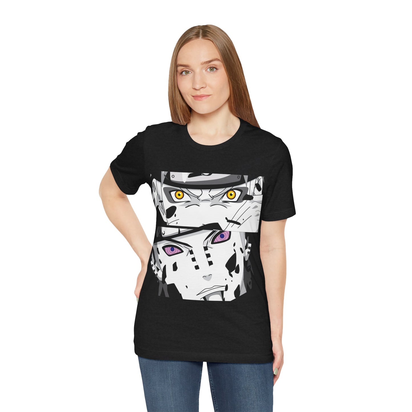 Naruto vs. Pain Anime T-Shirt — Black Graphic Tee