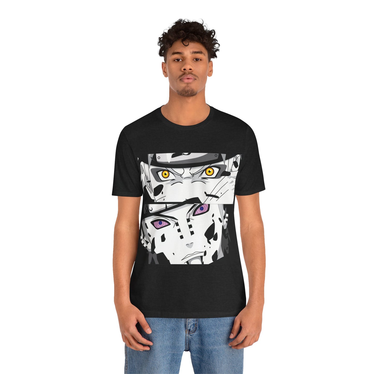 Naruto vs. Pain Anime T-Shirt — Black Graphic Tee