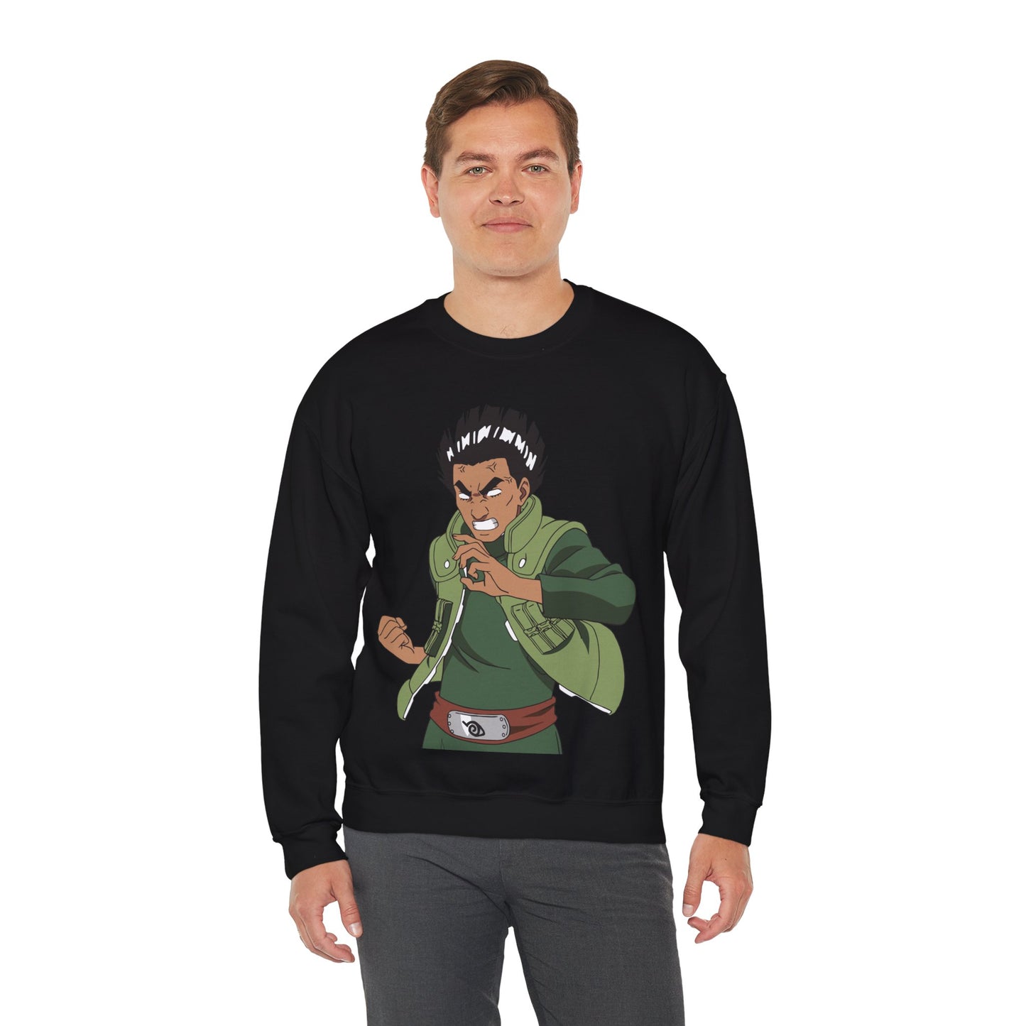 Anime Naruto Unisex Sweatshirt with Gai-sensei and Gaara vs. Rock Lee