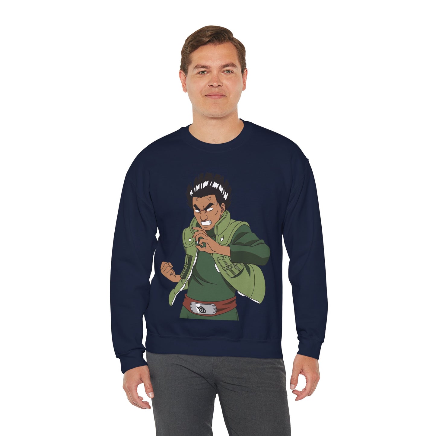 Anime Naruto Unisex Sweatshirt with Gai-sensei and Gaara vs. Rock Lee