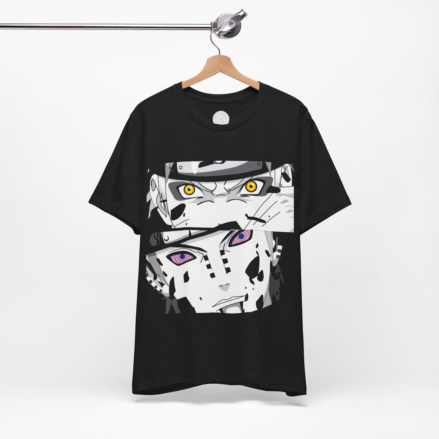Naruto vs. Pain Anime T-Shirt — Black Graphic Tee