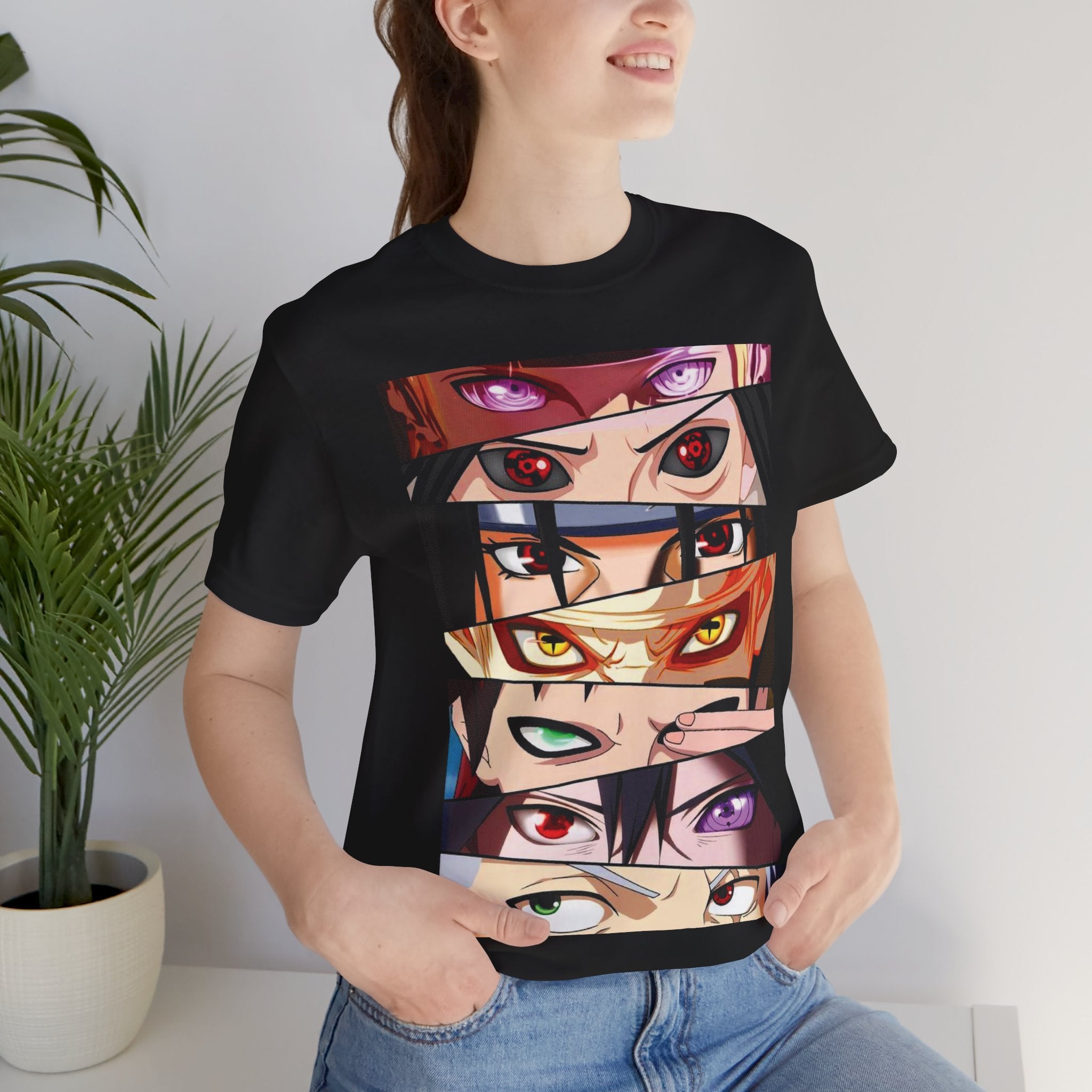 Naruto anime eyes collage T-shirt